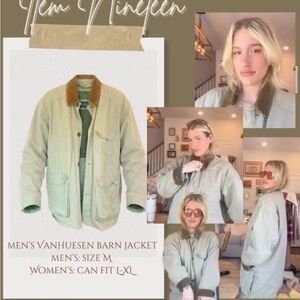 Van Heusen Men's Light Green Barn Jacket